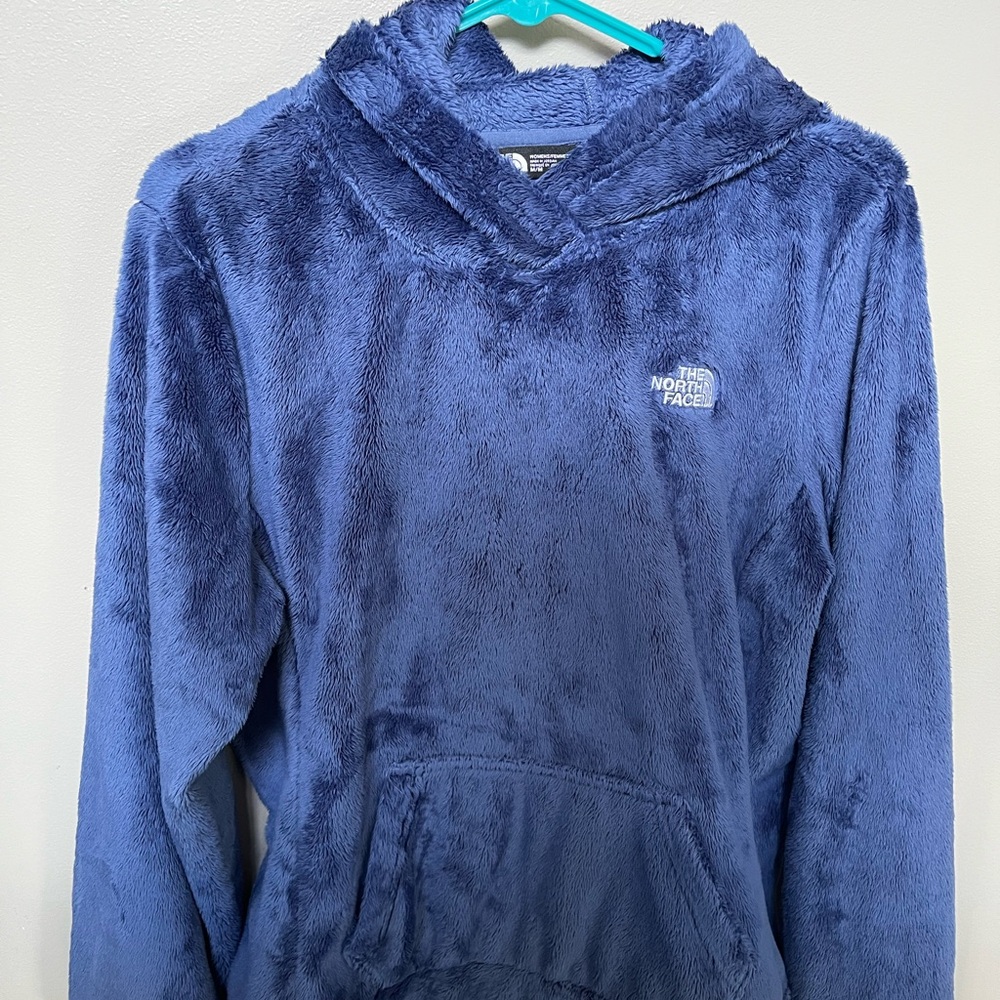The North Face Plush Hooded Pullover in Deep Blue